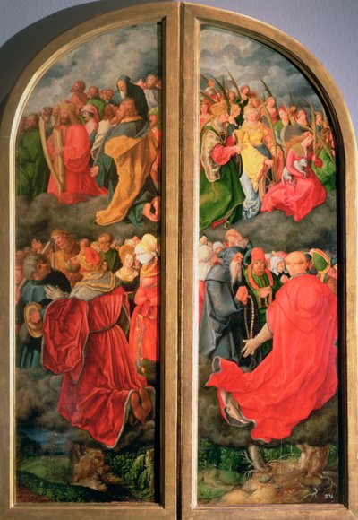 All Saints Day Altarpiece, Partial Copy in the Form of Two Side Panels by Albrecht Dürer